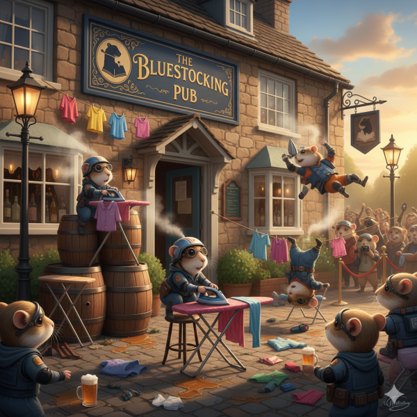 The Bluestocking Women’s Pub: Where Clever Women Sit and Think, While Gerbils Run the Bar.