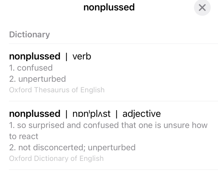 Nonplussed