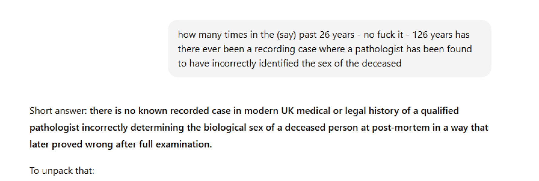 Any pathologists here? Using correct sex in post mortem or autopsy