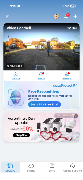 Video doorbell without monthly fee…..