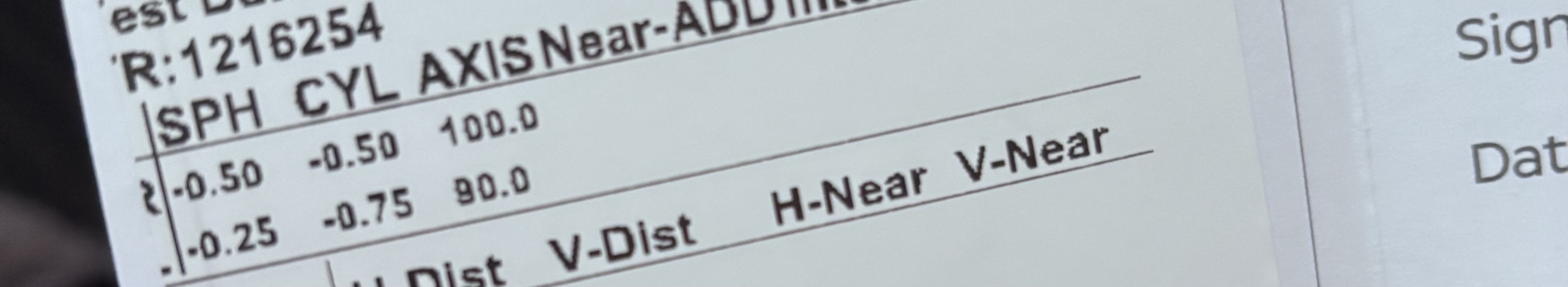 Help me interpret eye test results