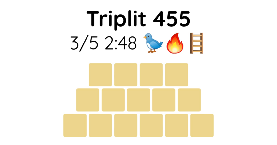 Yet another new word game - let me introduce you to Triplit!