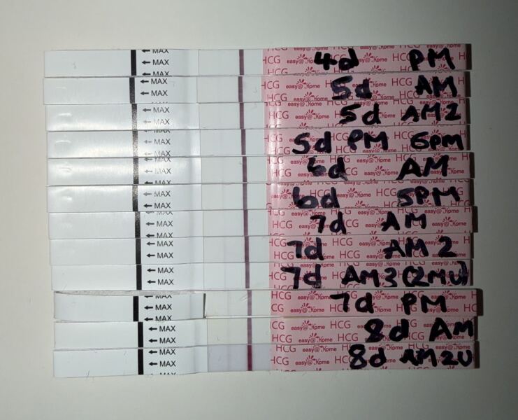 IVF - Test Line Progression - Chemical?