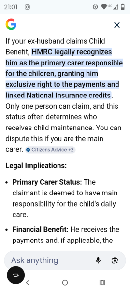 Should I agree to ex DP having the child benefit claim?