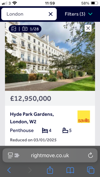 Properties on for £800k+ not selling? Why?