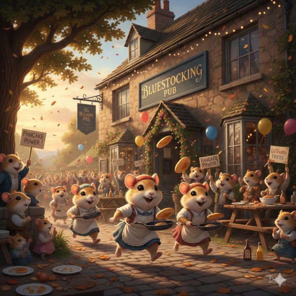 The Bluestocking Women’s Pub: Where Clever Women Sit and Think, While Gerbils Run the Bar.