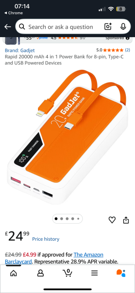 Please recommend a good power bank for iPhone.