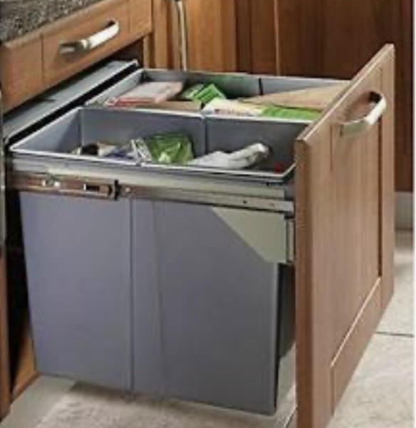 How do you organise your bins in the kitchen?