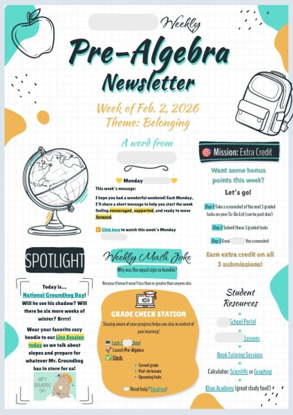 What do you think about this newsletter for my HS math students?