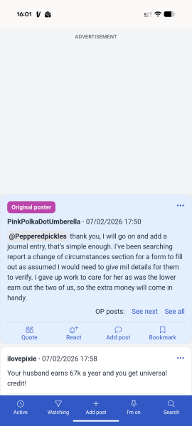 How do I add carers element to universal credit?