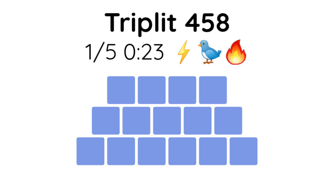 Yet another new word game - let me introduce you to Triplit!