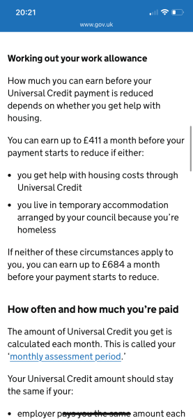 Any help with UC deductions when working?