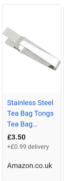 To ask DH not to strain my teabag with his bare hands?
