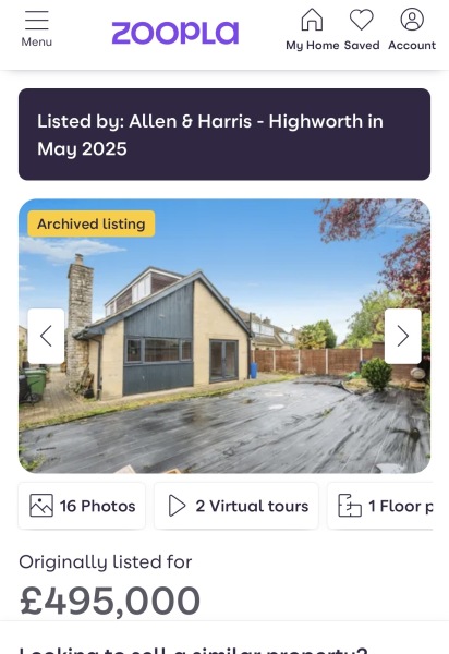 House not selling (with listing)