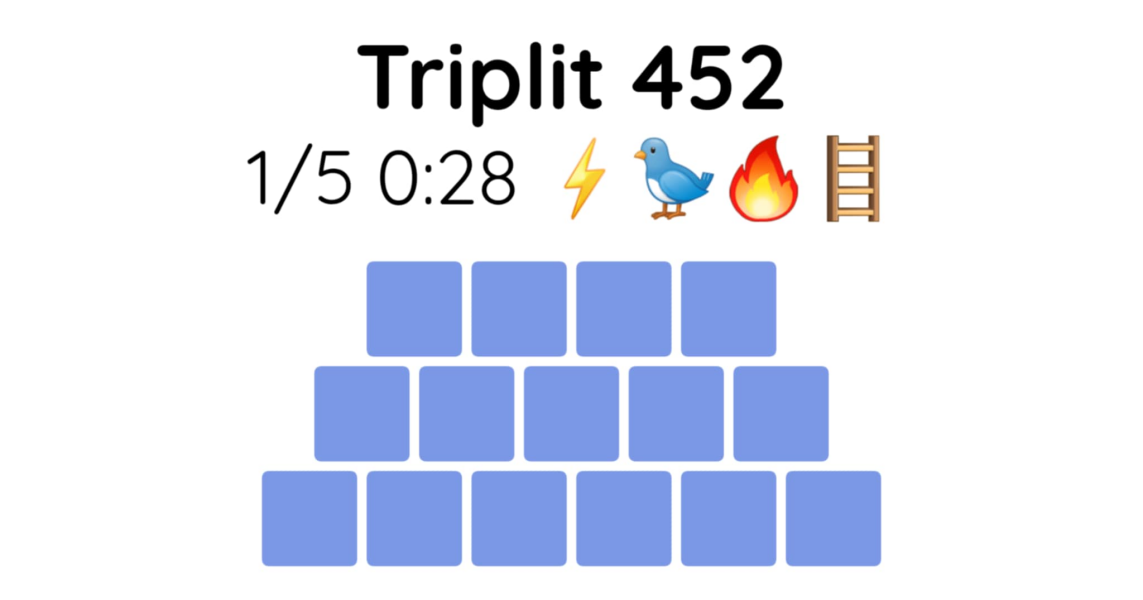 Yet another new word game - let me introduce you to Triplit!