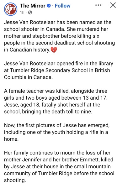 At least seven dead after school shooting in British Columbia