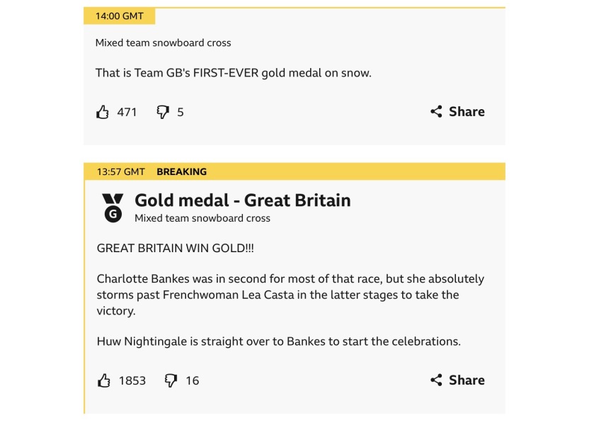 Winter Olympics 2: ‘Gold, always believe in your soul