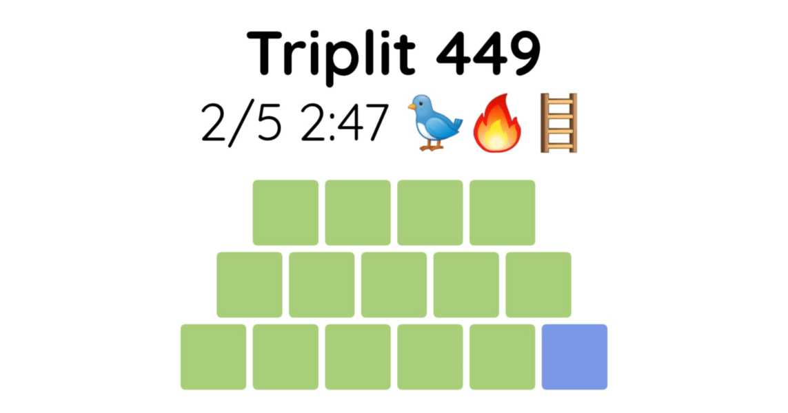 Yet another new word game - let me introduce you to Triplit!