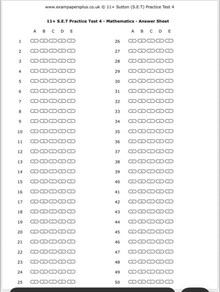 Sutton SET 11+ Exam - Appeal - please help