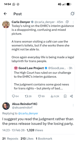 GLP v EHRC judgement is coming tomorrow