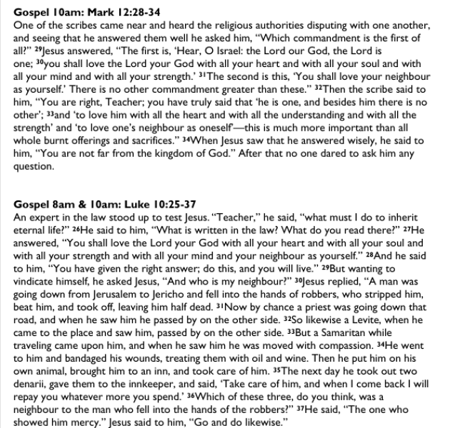 Sharing Sunday services