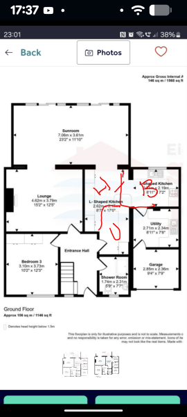 Block up hall access to kitchen or not?