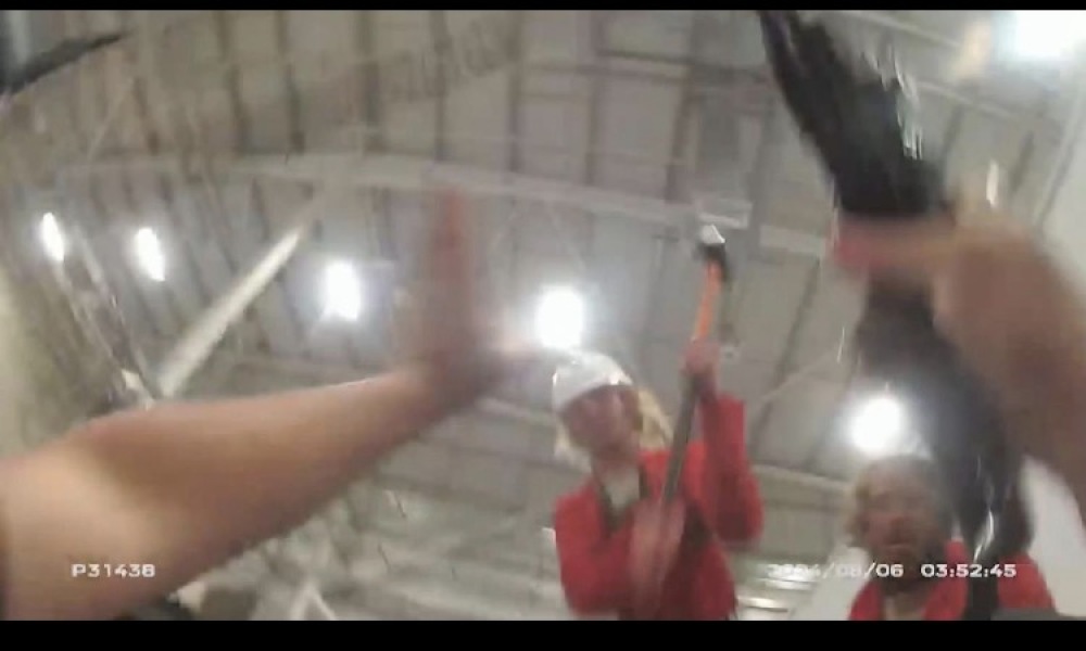 "Palestine Action activists hit police officer with sledgehammer, court told" - man hits woman with sledgehammer and fractures her spine.