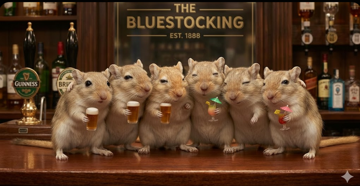 The Bluestocking Women’s Pub: definitely full of ludicrous halfwits who refuse to get a grip (with unionised gerbils)