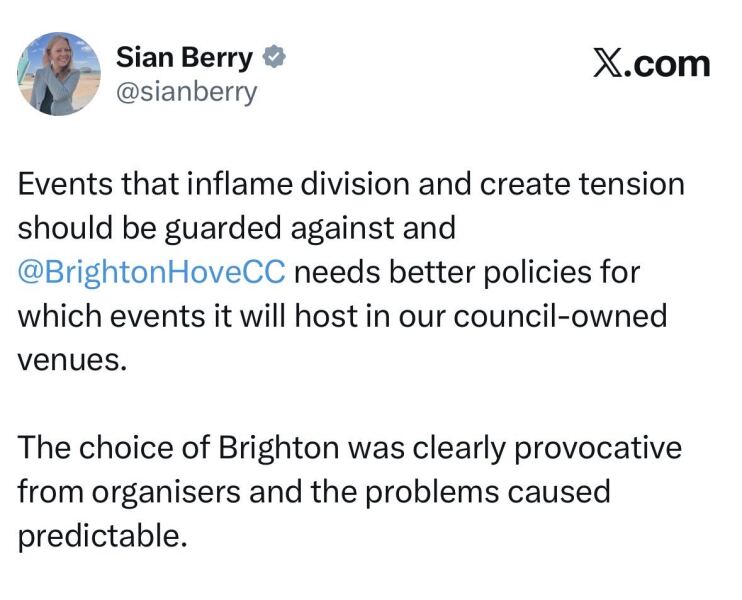 Row breaks out over event’s single sex policy: bbc