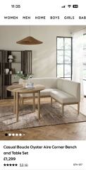 Small kitchen - corner benches and table sets