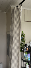 New bathroom with shower curtain?