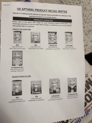 Aptimal recall and changing to kendamil