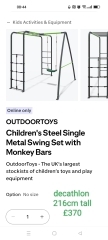 Swing/slide/ climbing set for older kids