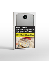 Ad campaign re banning social media for U16s - If it was a cigarette we'd have banned it by now!