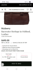 Ebay verification for Mulberry bag