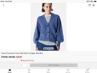Chunky blue cardigan please help!