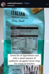 Minimal or non UPF replacement for Ritz Crackers