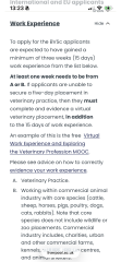Veterinary medicine timetable