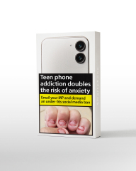 Ad campaign re banning social media for U16s - If it was a cigarette we'd have banned it by now!