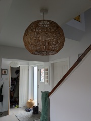 Is this lampshade too big for this hallway?