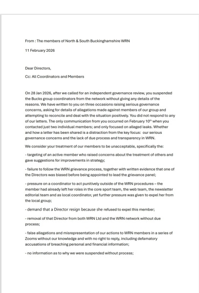 Women’s Rights Network imploding