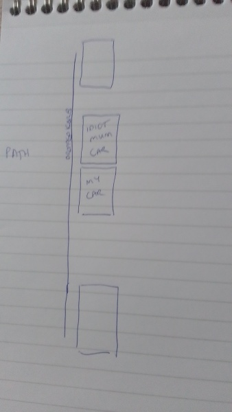 Entitled school mum parking (with diagram)