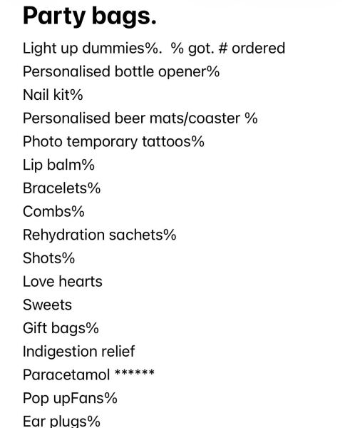 Ideas for 40th birthday Mallorca trip gift bags on a budget