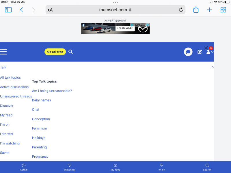 Mumsnet layout broken - unusable - help!