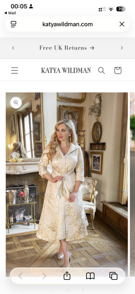 Where should a 70 year old bride get a dress from?