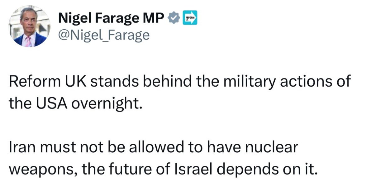 To think we'd be at war now if Reform were in power?