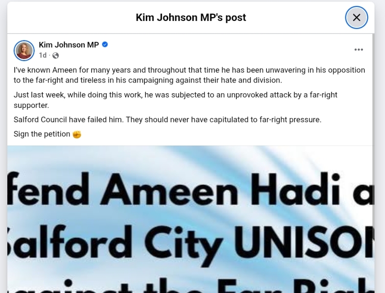 Hannah Spencer harassed in Manchester