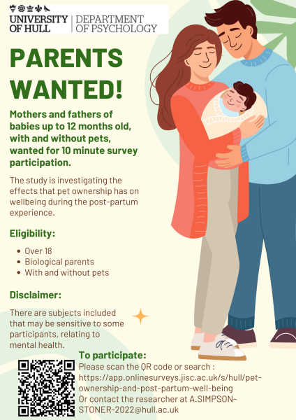 Post-partum mental health and pet ownership