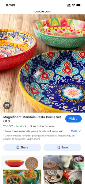 Beautiful pasta bowls