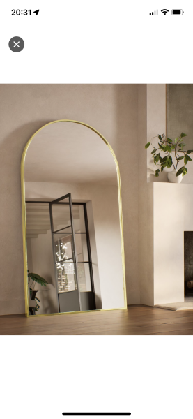 Help! How to fix and secure free standing leaning mirror